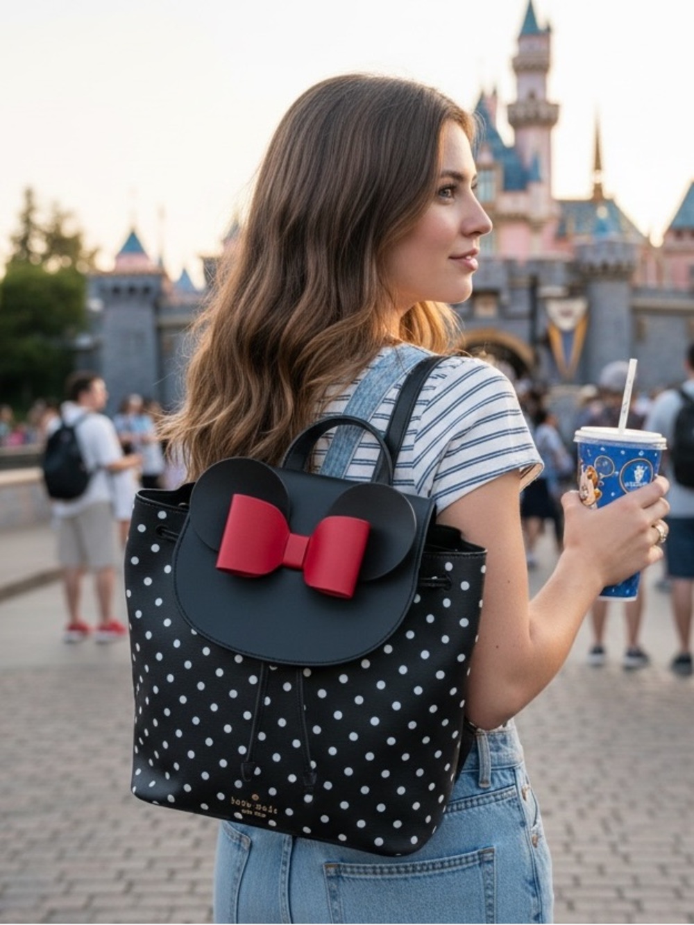 Kate Spade collaboration with Disney Mini Mouse Backpack polka dot